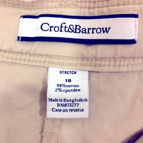 Croft & Barrow Khaki Tan Stretch Skort Size 18 - Picture 6 of 7